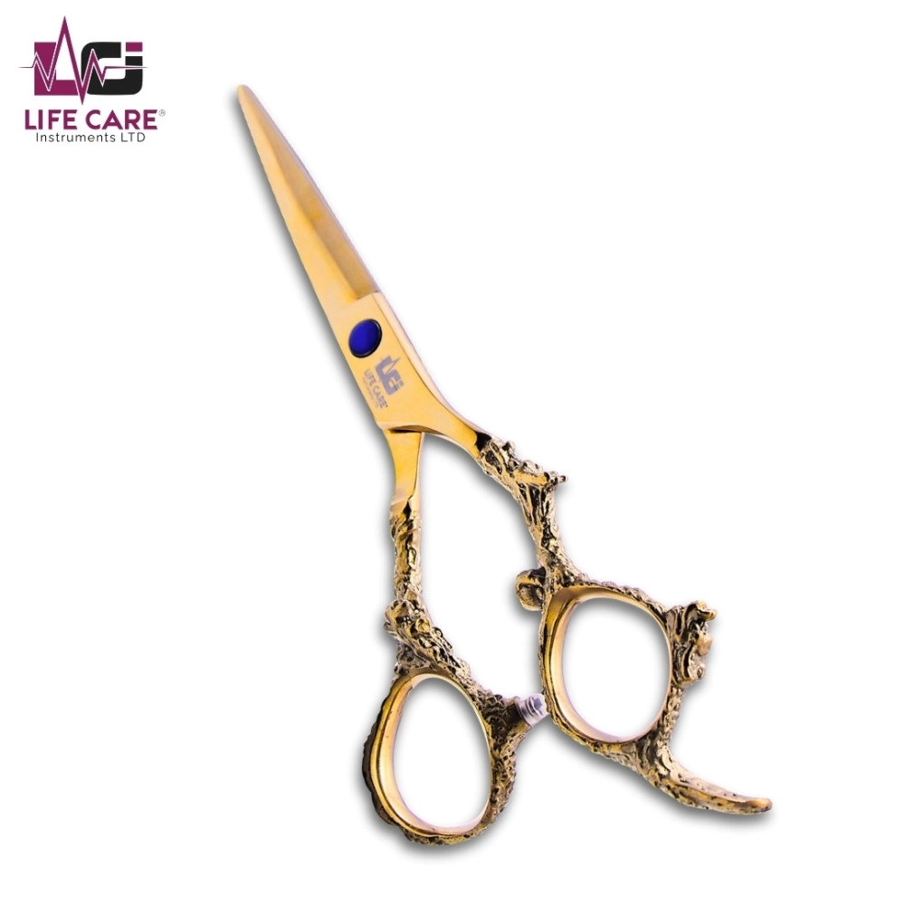 Golden Dragon Handle Professional Barber Scissor-LCI(Ltd)-Gold