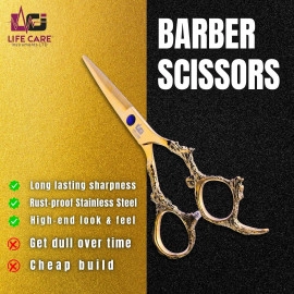 Golden Dragon Handle Professional Barber Scissor-LCI(Ltd)-Gold