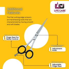 Barber Hair Cutting Scissors Hairdressing Flate Shaers Beard - LCI(Ltd)