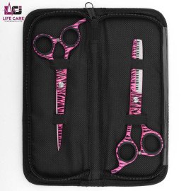 Pink Zebra Print Barber Scissors Set with Case – LCI(Ltd)