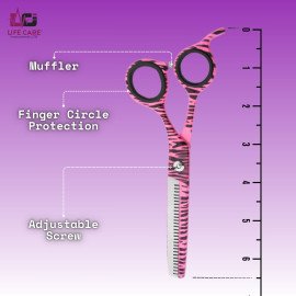Pink Zebra Print Barber Scissors Set with Case – LCI(Ltd)