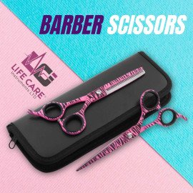 Pink Zebra Print Barber Scissors Set with Case – LCI(Ltd)