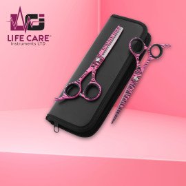 Pink Zebra Print Barber Scissors Set with Case – LCI(Ltd)