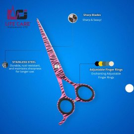 Pink Zebra Print Barber Scissors Set with Case – LCI(Ltd)