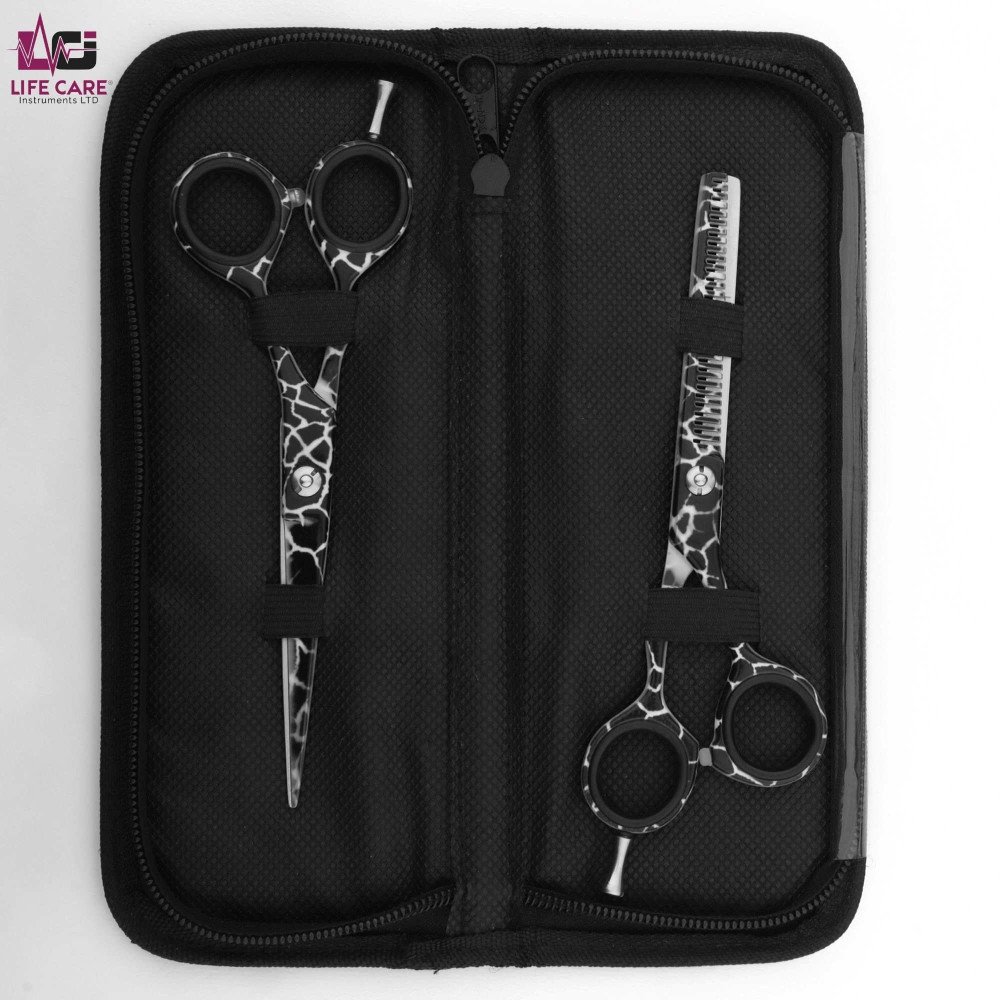 Black Giraffe Print Barber Scissors Set – LCI(Ldt)