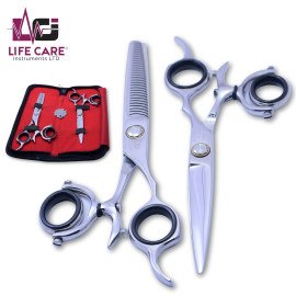 Premium Professional Hair Cutting Scissors Set-LCI(Ltd)-Silver