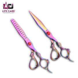 Barber Hair Cutting Dragon Handle Multy Scissors Set - LCI(Ltd)