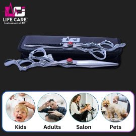 Professional Silver Dragon Handle Hair Scissors-LCI(Ltd)-Silver