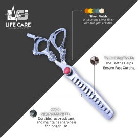 Professional Silver Dragon Handle Hair Scissors-LCI(Ltd)-Silver