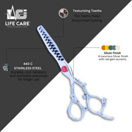 Professional Hair Scissors with Dragon Handle-LCI(Ltd)-Silver