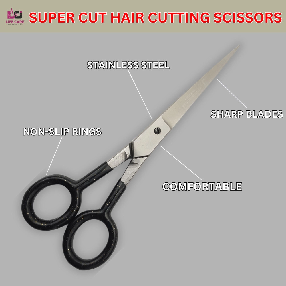 Barber Scissor Stainless Steel 6.5inch-LCI (Ltd)-(black)
