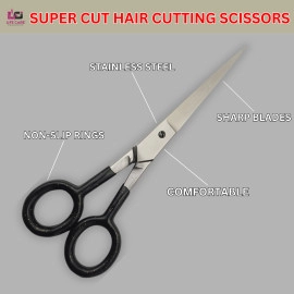 Barber Scissor Stainless Steel 6.5inch-LCI (Ltd)-(black)