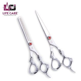 Professional Hair Scissors with Dragon Handle-LCI(Ltd)-Silver