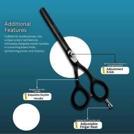 Premium Quality Hairdressing Scissors Set-LCI(Ltd)-Black