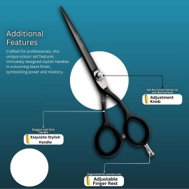 Premium Quality Hairdressing Scissors Set-LCI(Ltd)-Black