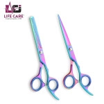 Rainbow Finish Hair Cutting Barber Scissor Set-LCI(Ltd)-Multi