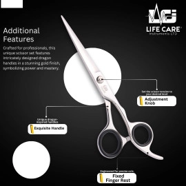 Professional Hair Cutting Barber Scissors Set-LCI(Ltd)-Silver