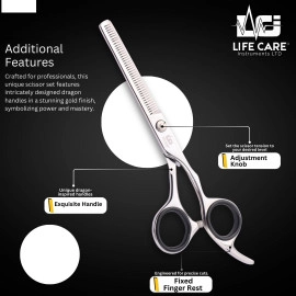 Professional Hair Cutting Barber Scissors Set-LCI(Ltd)-Silver