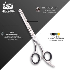 Professional Hair Cutting Barber Scissors Set-LCI(Ltd)-Silver