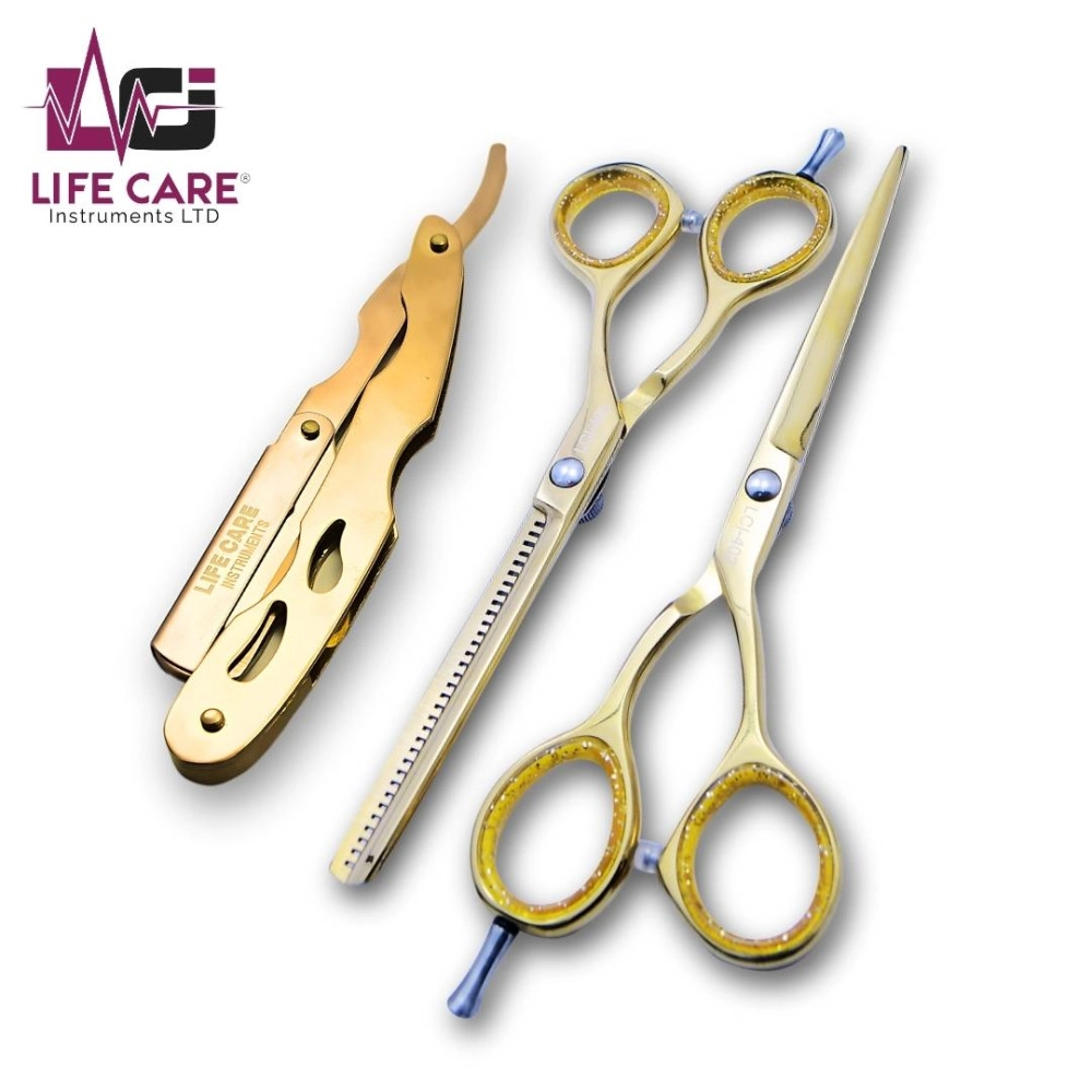 Premium Golden Hairdressing Scissor Set-LCI(Ltd)-Gold