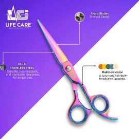 Professional Sleek Multicolor Hair Scissors-LCI(Ltd)-Multicolor