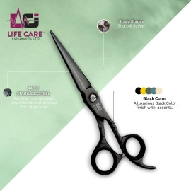 Professional Black-Finish Hairdressing Scissor Set-LCI(Ltd)-Black