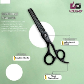 Professional Black-Finish Hairdressing Scissor Set-LCI(Ltd)-Black