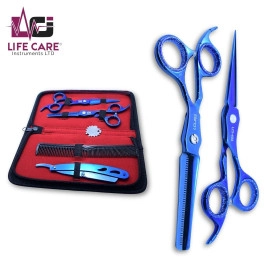 Professional Blue Hairdressing Scissors Set-LCI(Ltd)-Blue 