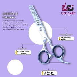 Professional Silver Hairdressing Scissors Set-LCI(Ltd)-Silver