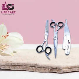 Professional Silver Hairdressing Scissors Set-LCI(Ltd)-Silver