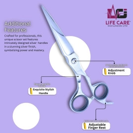 Professional Silver Hairdressing Scissors Set-LCI(Ltd)-Silver
