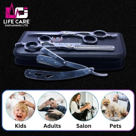 Professional Unique Design Hair Scissors Set-LCI(Ltd)-Silver