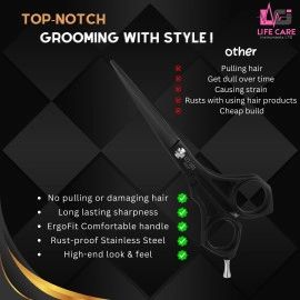Professional Hairdressing Scissors, LCI(Ltd)-Black