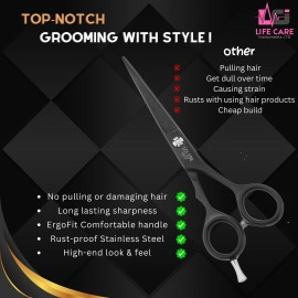 Hair cutting barber scissors-LCI (Ltd)-(B)