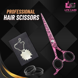 Lavish style hair cutting barber scissors-LCI (Ltd)-(Pink Paper Coted)