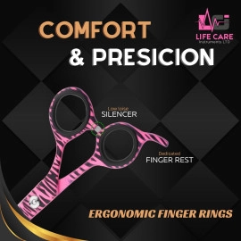 Lavish style hair cutting barber scissors-LCI (Ltd)-(Pink Paper Coted)