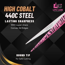 Lavish style hair cutting barber scissors-LCI (Ltd)-(Pink Paper Coted)