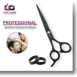 Premium hair cutting barber scissors-LCI (Ltd)-(Black)