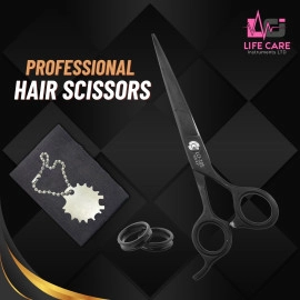 Premium hair cutting barber scissors-LCI (Ltd)-(Black)