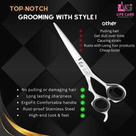 Best Hair Cutting Barber Scissors 6.5-LCI (Ltd) Silver 