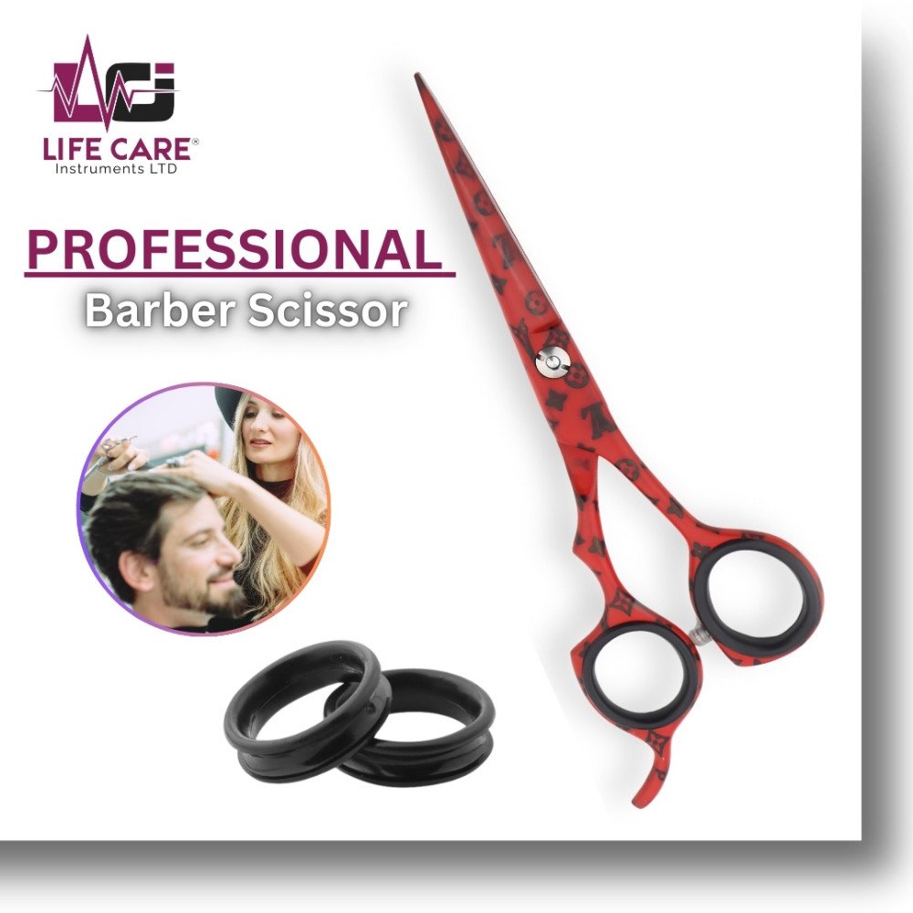Best Barber Scissors 6.5 -LCI (Ltd) red paper coted