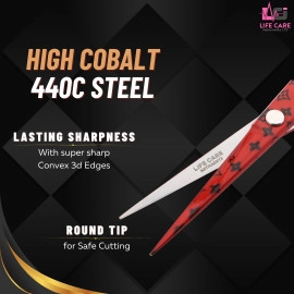 Best Barber Scissors 6.5 -LCI (Ltd) red paper coted