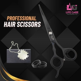 Best Professional Hair Cutting Scissors 6 inch - LCI (Ltd)-(Black)