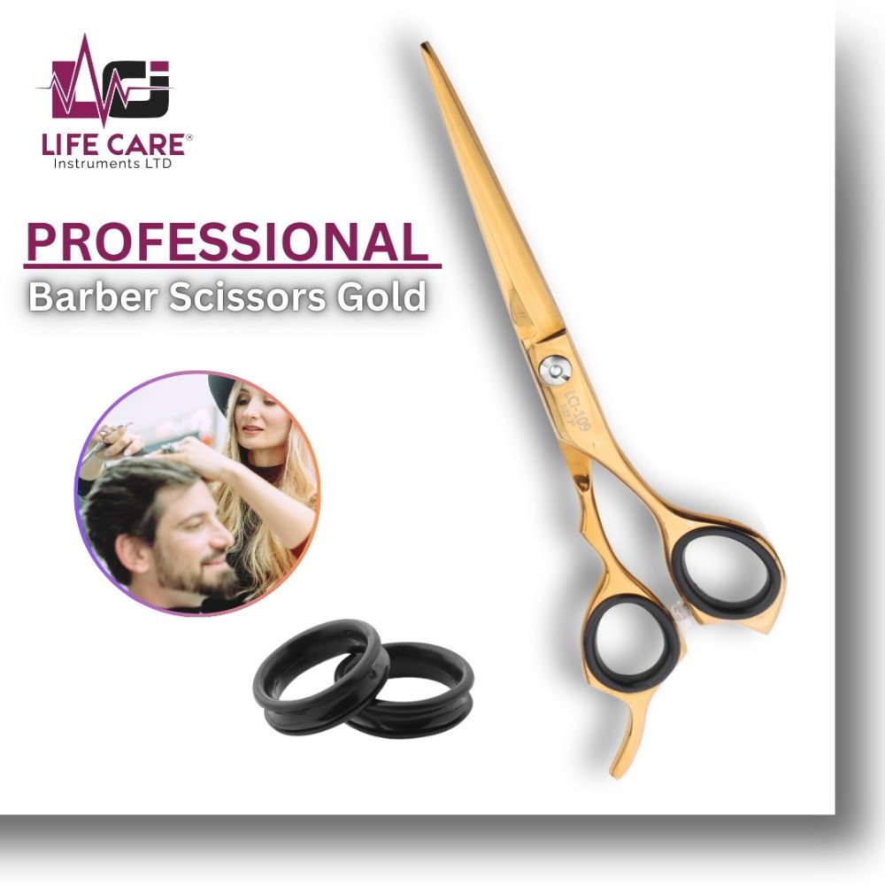 Premium Quality Barber Hair Scissors 6.5inch- LCI(Ltd)-(Gold)