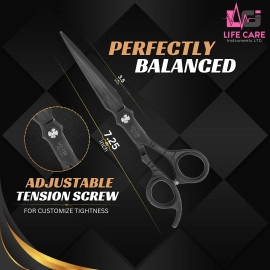New Hair Cutting Scissors 7.25 inch-LCI (Ltd)-(Black)