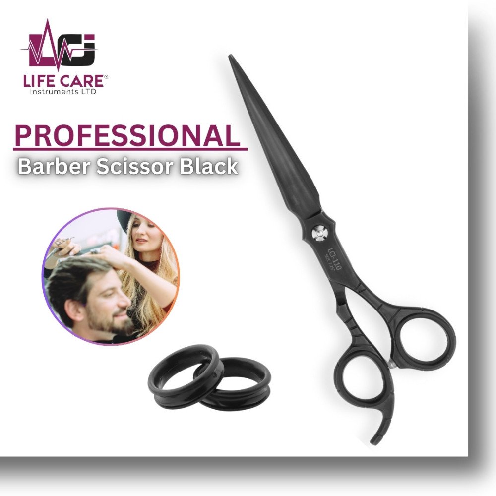New Hair Cutting Scissors 7.25 inch-LCI (Ltd)-(Black)