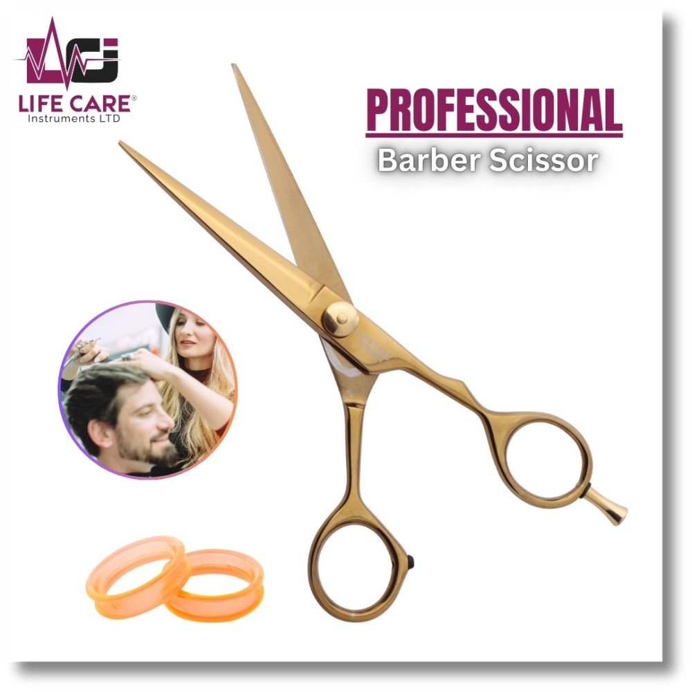 Professional Hair Scissors Stainless Steel-6 inch-LCI (Ltd)-(Gold)