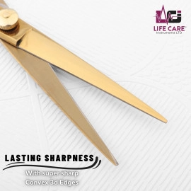 Professional Hair Scissors Stainless Steel-6 inch-LCI (Ltd)-(Gold)