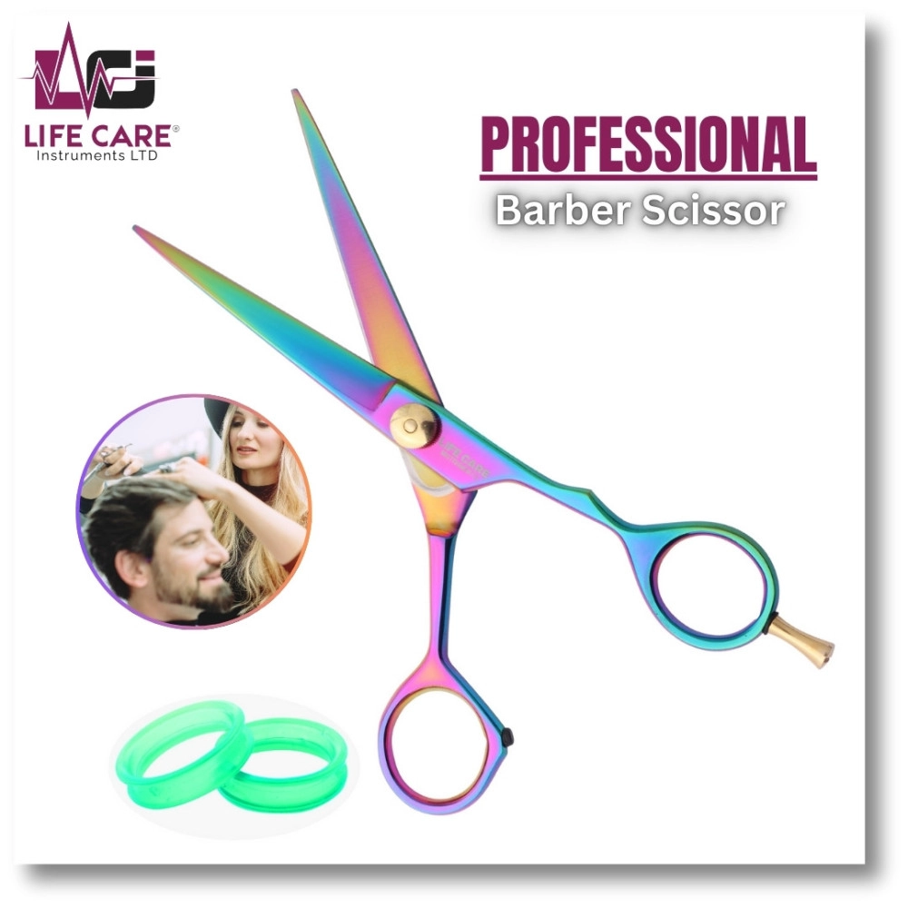Professional Hair Scissors Stainless Steel-6 inch-LCI (Ltd)-(Multicolor)