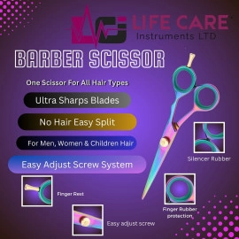 Professional Hair Scissors Stainless Steel-6 inch-LCI (Ltd)-(Multicolor)